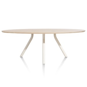 Table elipse 210x110cm ARVADA Xooon Naturel Nebbia Pied Central