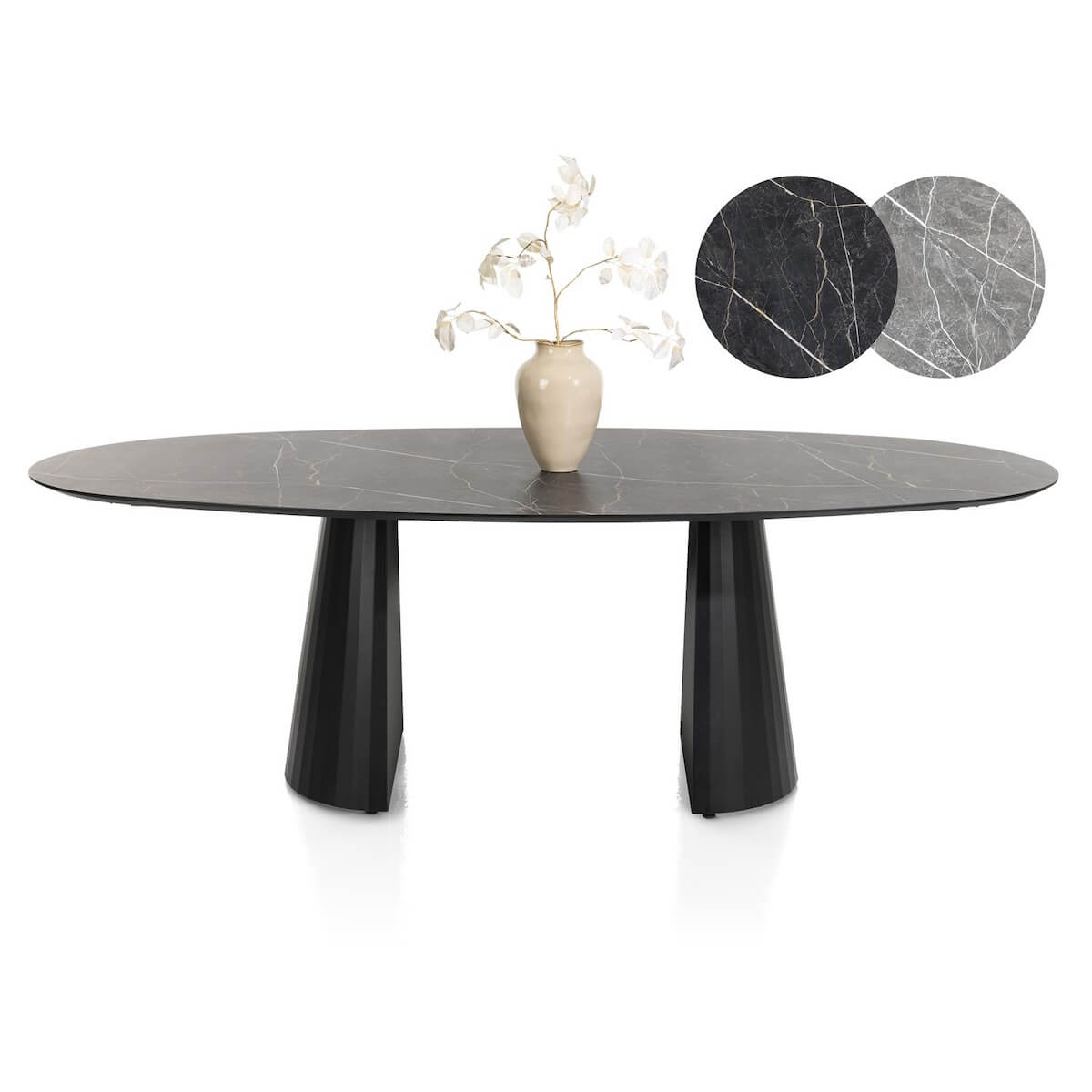 Table elipse 210x120cm ARABAX Xooon Gris Clair