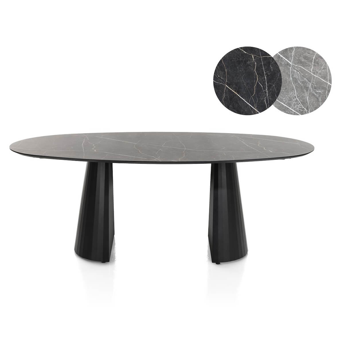 Table elipse 210x120cm ARABAX Xooon Onyx