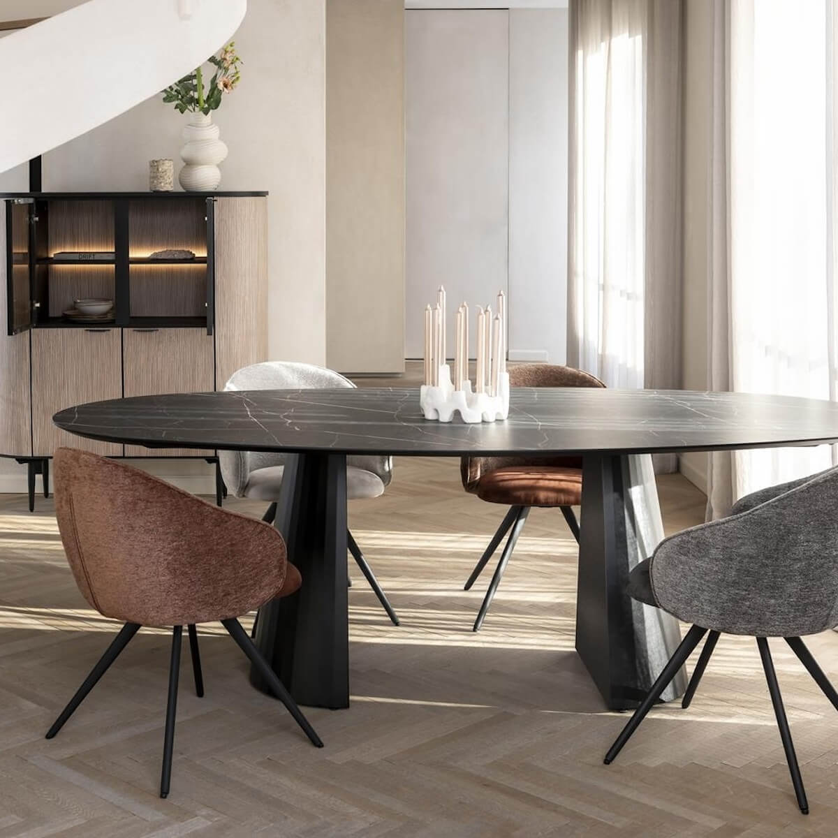 Table elipse 210x120cm ARABAX Xooon Onyx