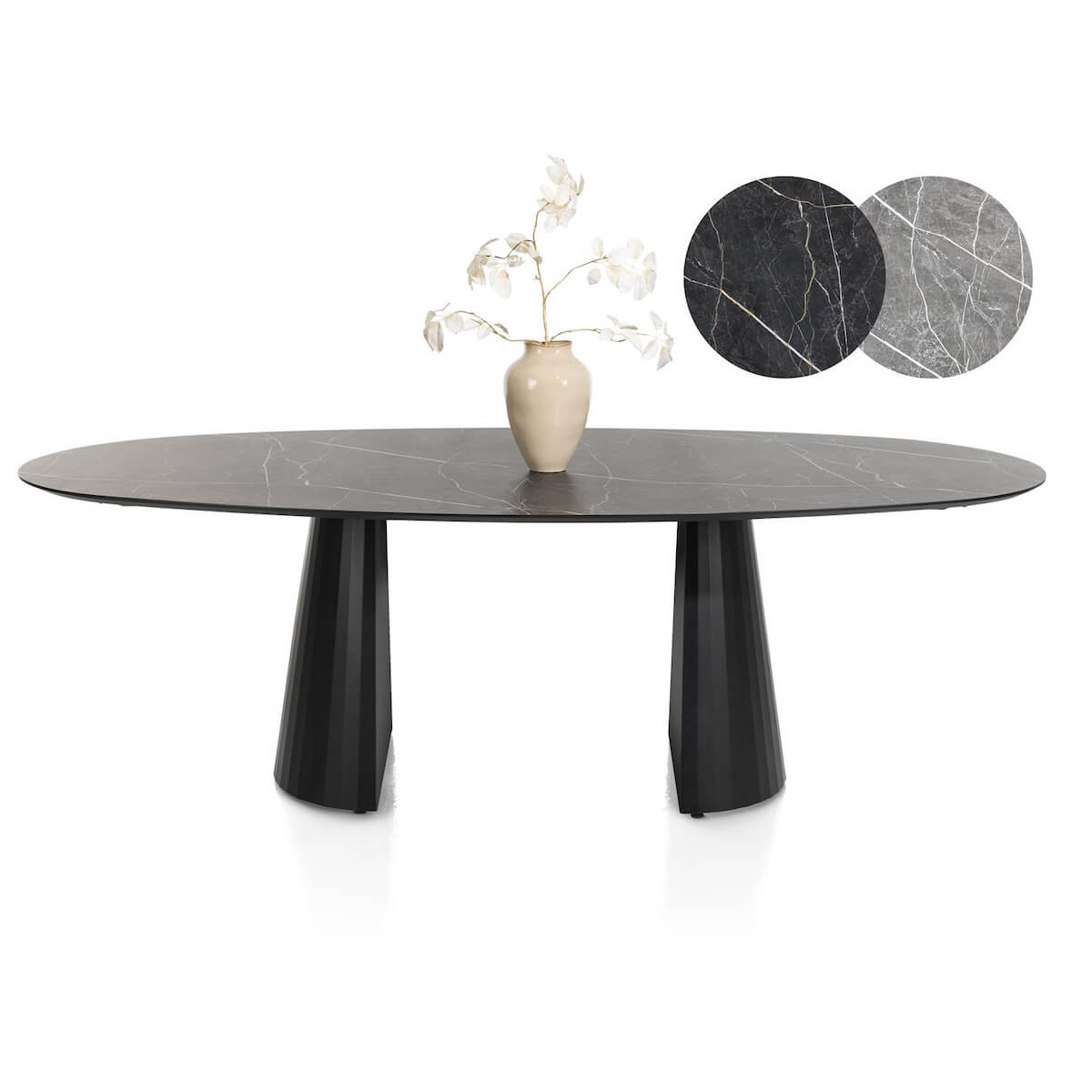 Table elipse 240x120cm ARABAX Xooon Gris Clair