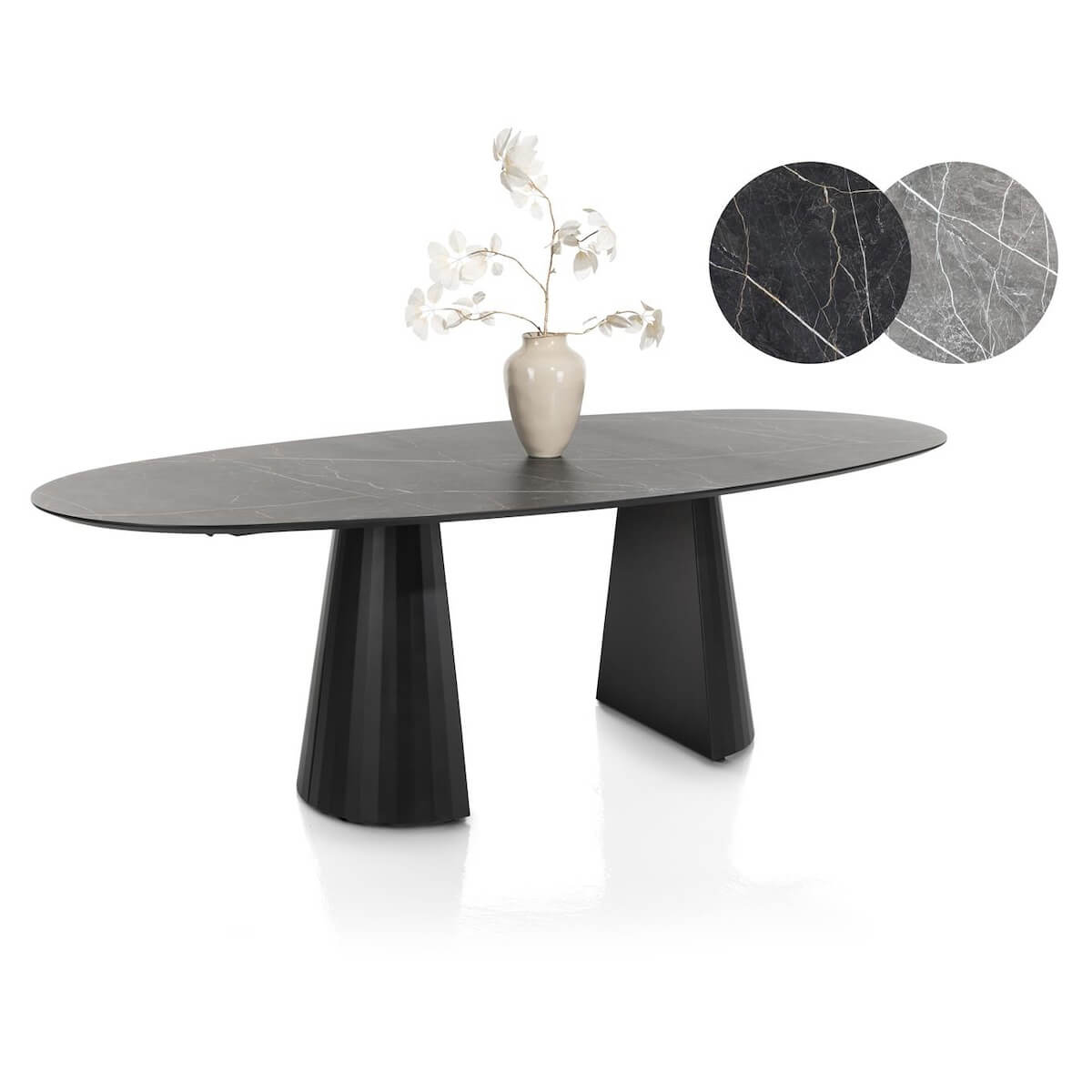 Table elipse 240x120cm ARABAX Xooon Gris Clair