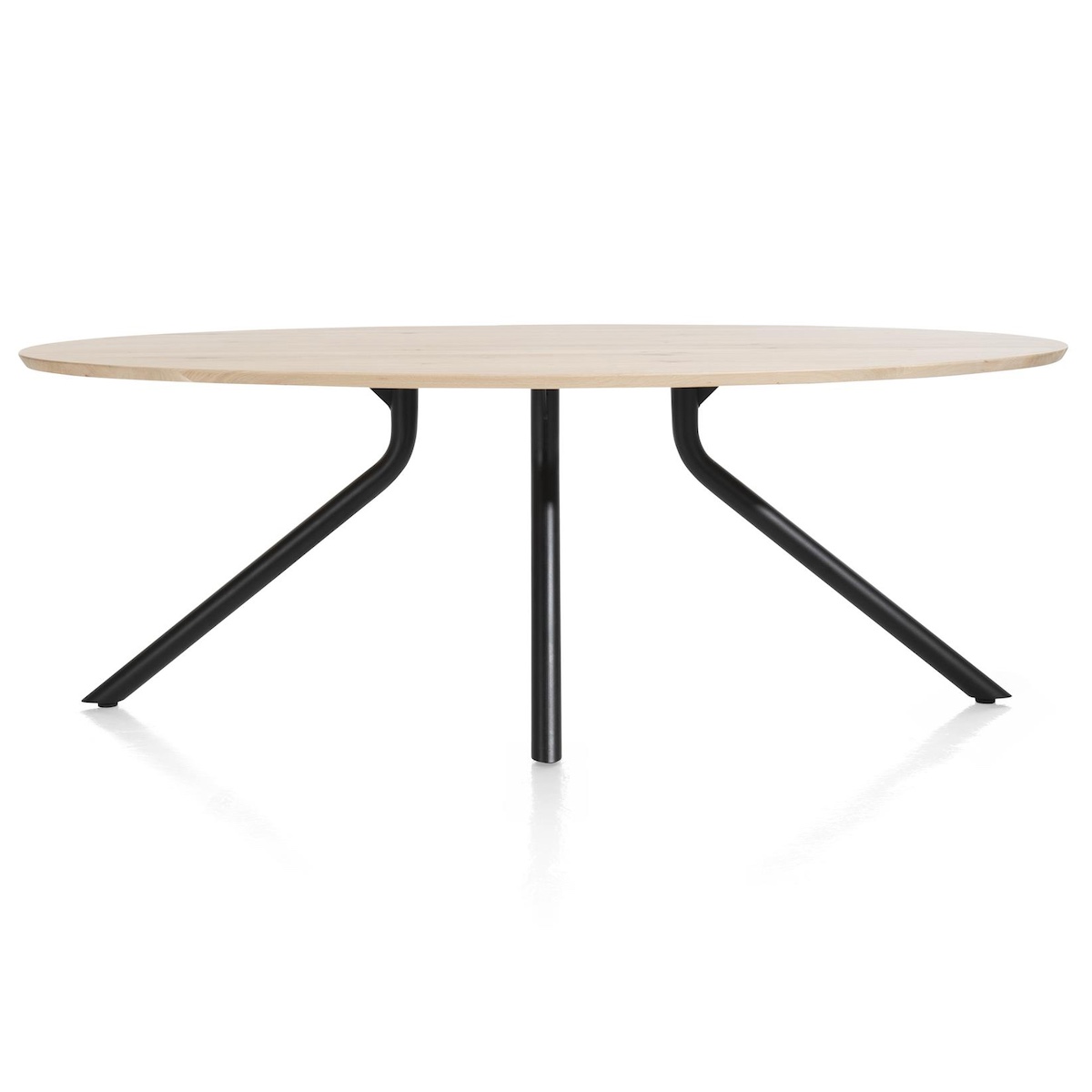 Table elipse 250x110cm ARVADA Xooon Naturel Pied central long
