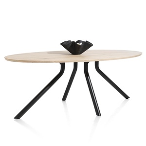 Table elipse 250x110cm ARVADA Xooon Naturel Pied central long