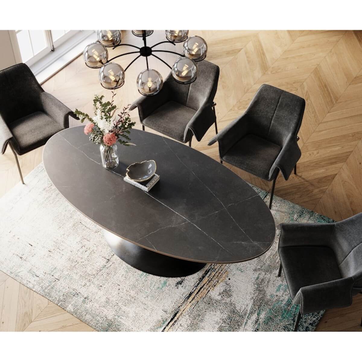 Table Grande Possibilita noir 220x120cm Kare Design