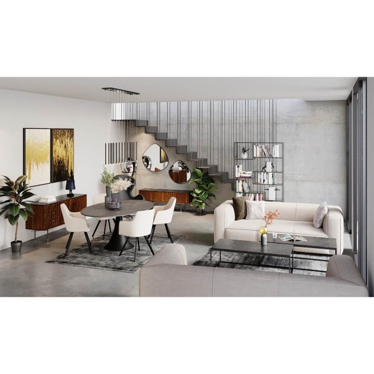 Table Grande Possibilita noir 220x120cm Kare Design