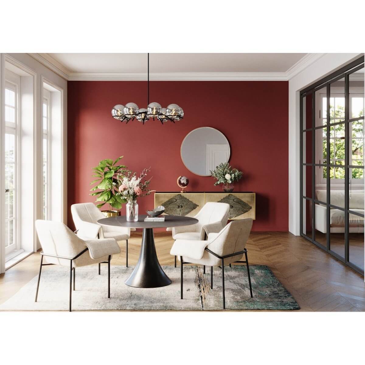 Table Grande Possibilita noir Ø120cm Kare Design