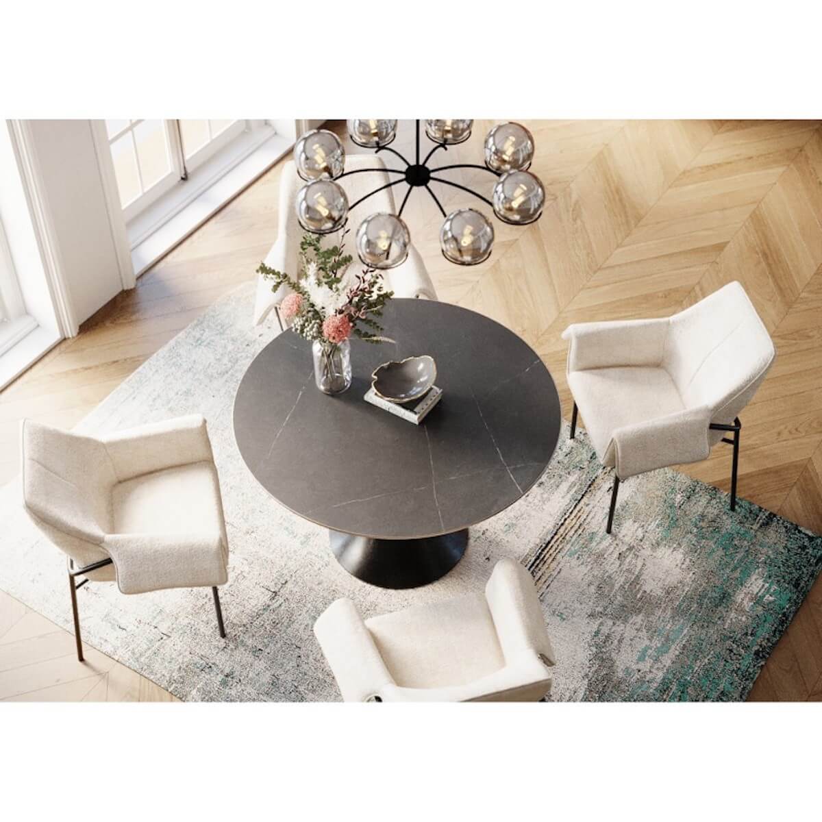 Table Grande Possibilita noir Ø120cm Kare Design