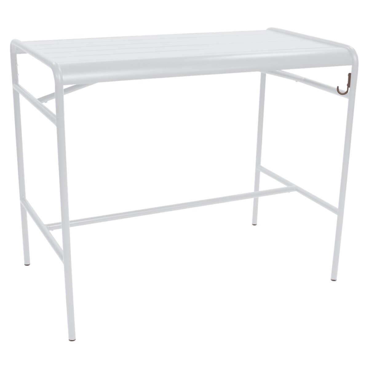 Table haute 73x126cm LUXEMBOURG Fermob blanc coton