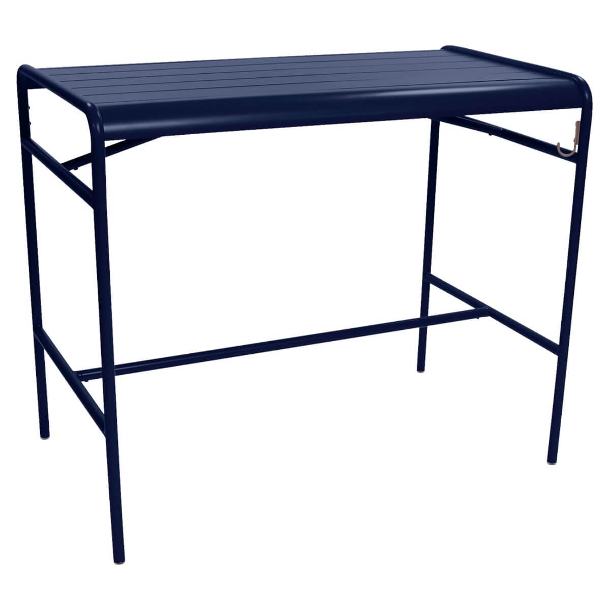 Table haute 73x126cm LUXEMBOURG Fermob bleu abysse