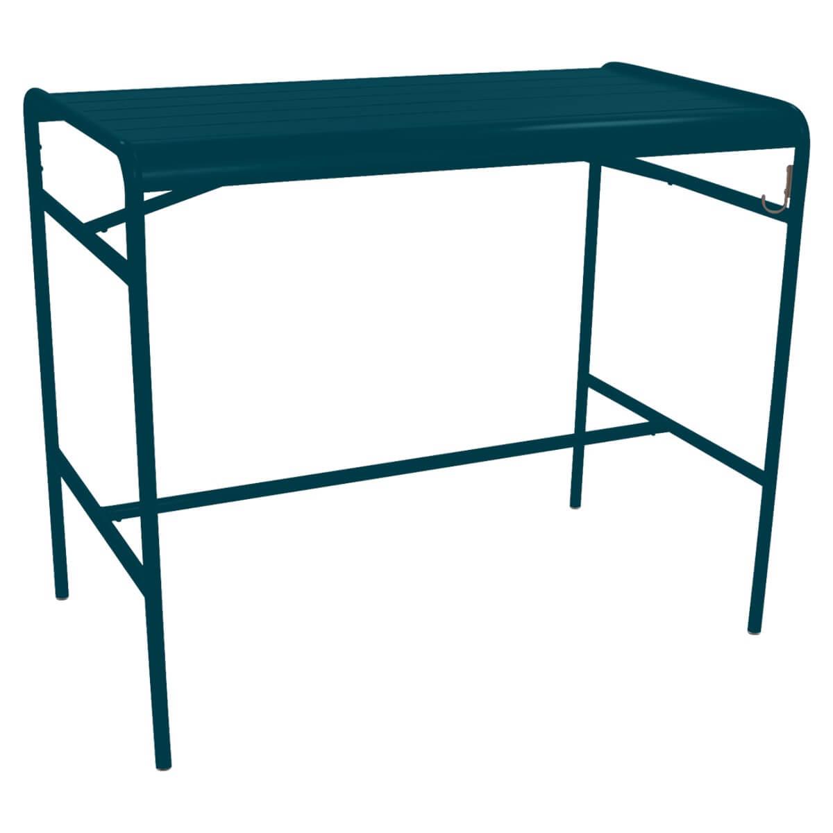 Table haute 73x126cm LUXEMBOURG Fermob bleu acapulco
