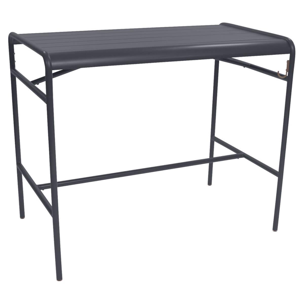 Table haute 73x126cm LUXEMBOURG Fermob carbone
