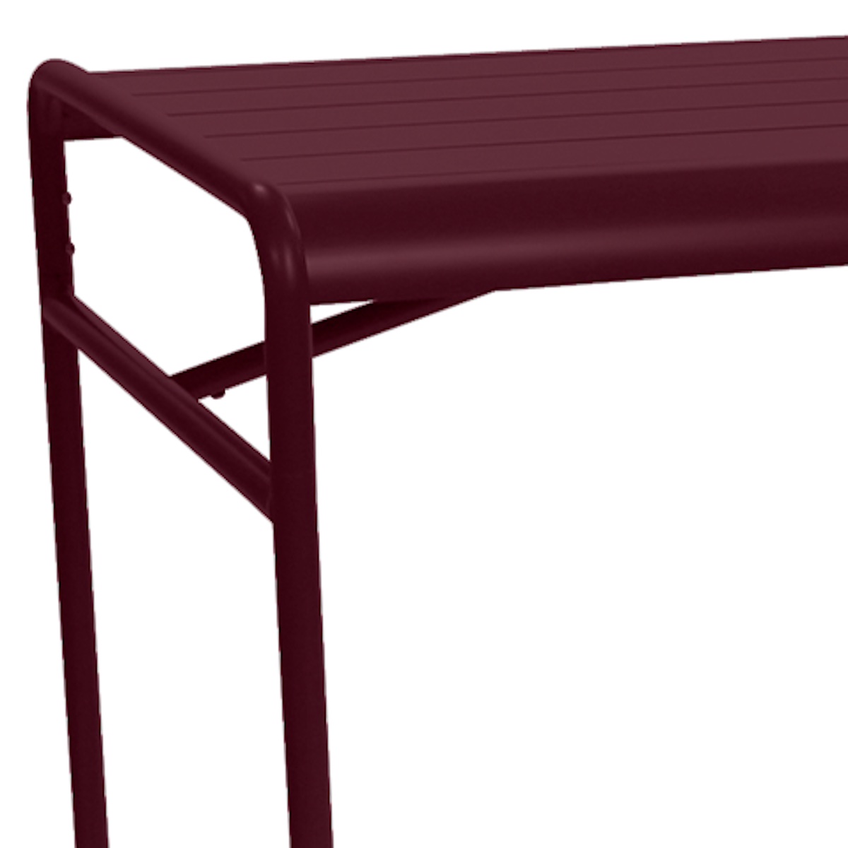 Table haute 73x126cm LUXEMBOURG Fermob cerise noir