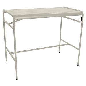 Table haute 73x126cm LUXEMBOURG Fermob gris argile
