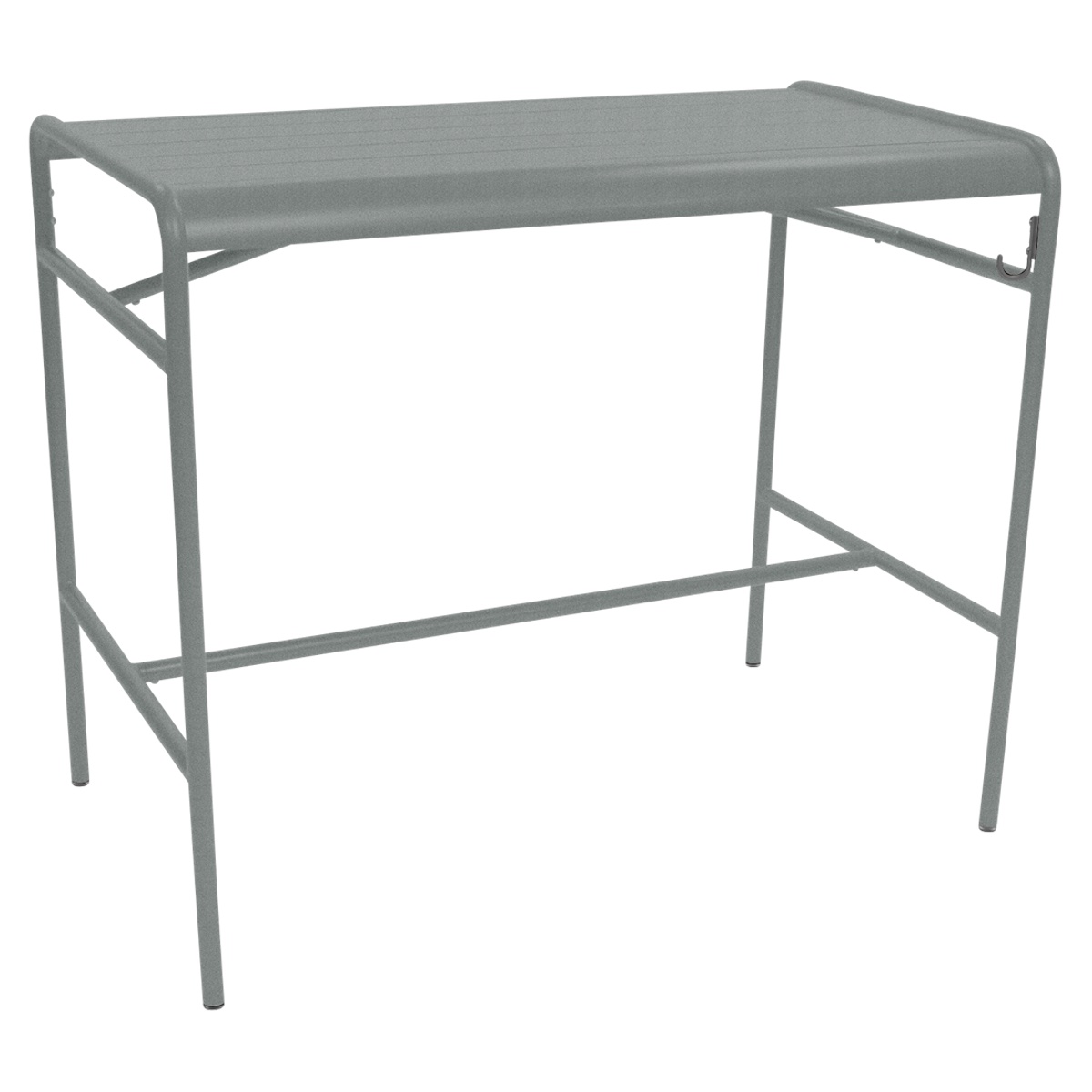 Table haute 73x126cm LUXEMBOURG Fermob gris lapilli