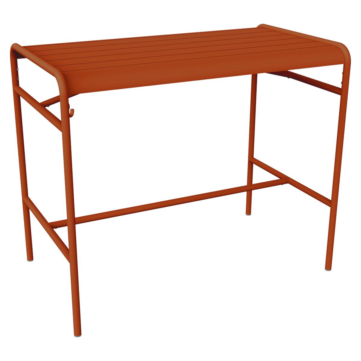 Table haute 73x126cm LUXEMBOURG Fermob orange confite