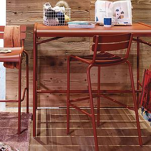 Table haute 73x126cm LUXEMBOURG Fermob réglisse