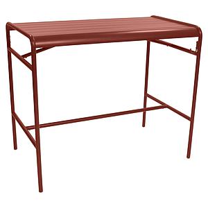 Table haute 73x126cm LUXEMBOURG Fermob rouge ocre