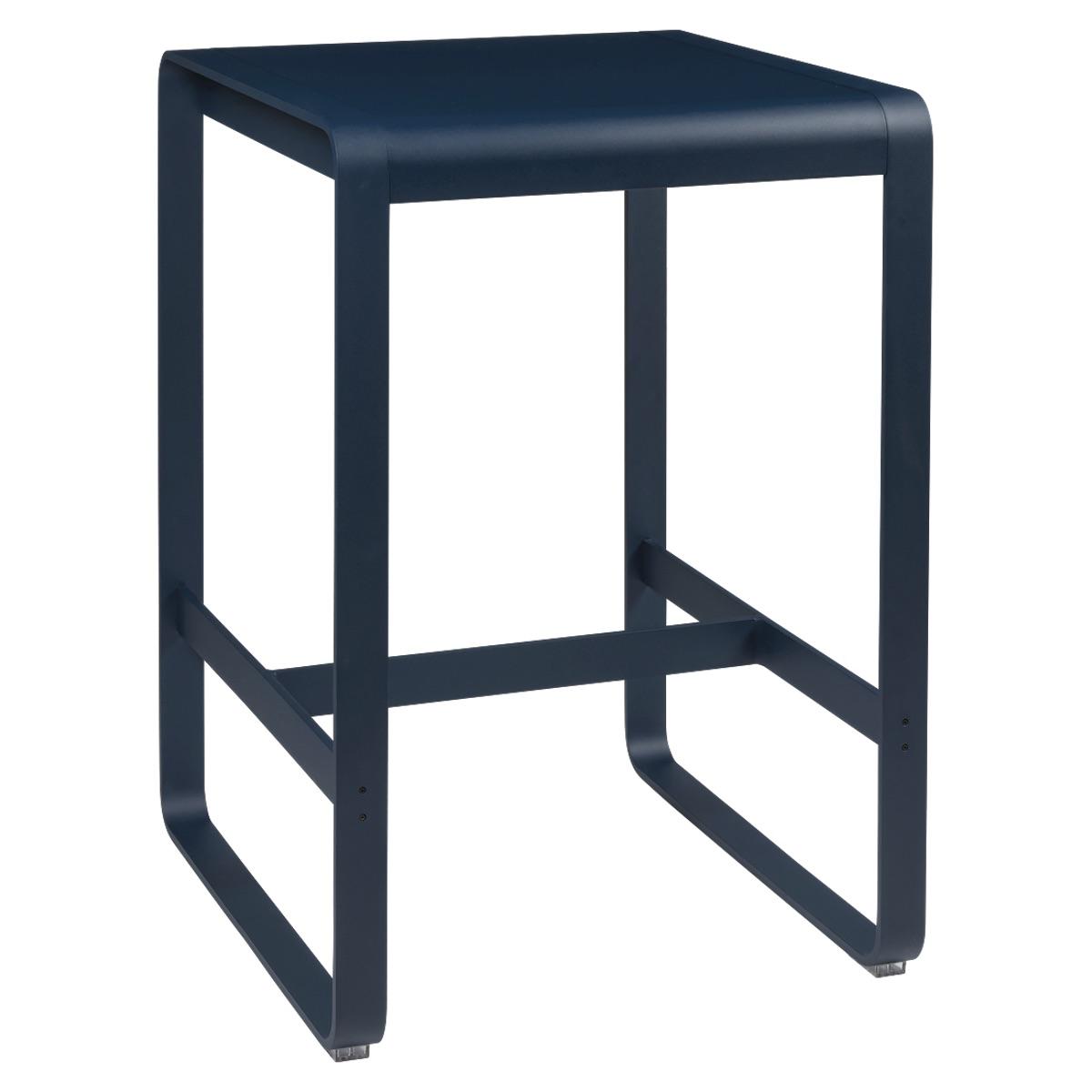Table haute 74x80cm BELLEVIE Fermob Bleu Abysse
