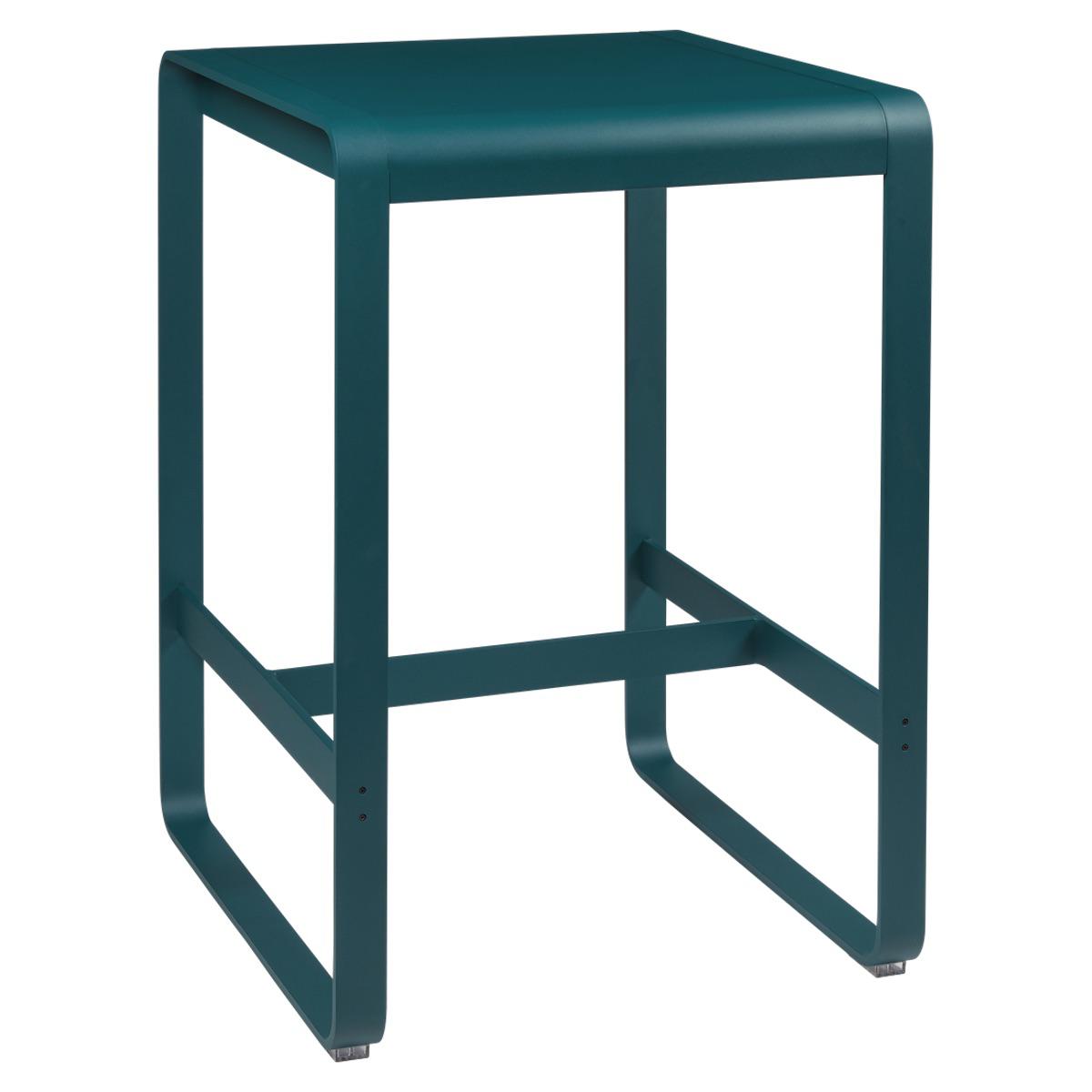 Table haute 74x80cm BELLEVIE Fermob bleu acapulco