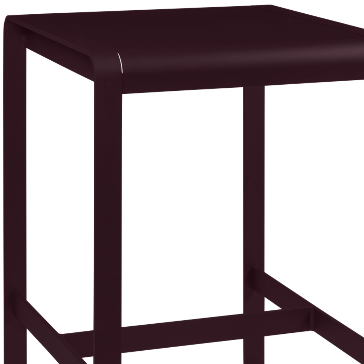 Table haute 74x80cm BELLEVIE Fermob cerise noire