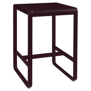 Table haute 74x80cm BELLEVIE Fermob cerise noire