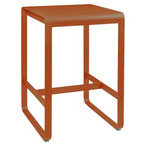 Table haute 74x80cm BELLEVIE Fermob orange confite