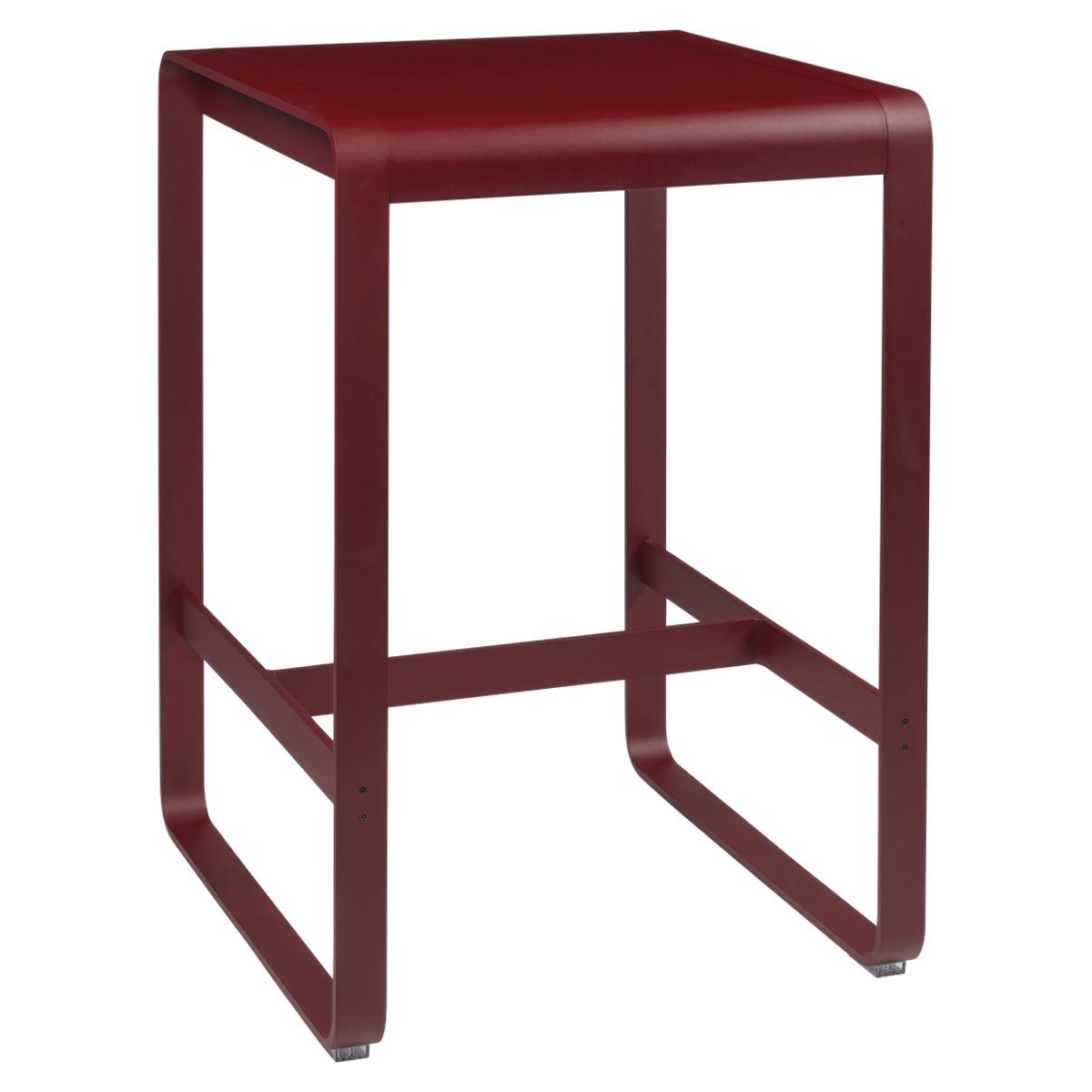 Table haute 74x80cm BELLEVIE Fermob piment