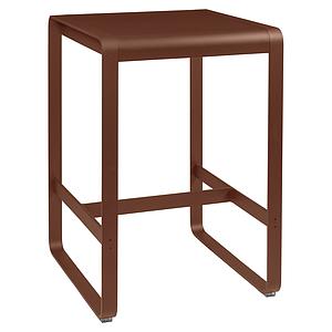 Table haute 74x80cm BELLEVIE Fermob rouge ocre