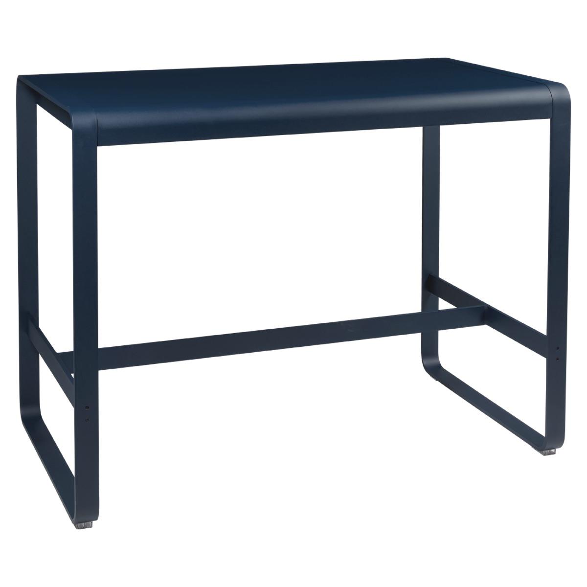 Table haute 80x140cm BELLEVIE Fermob Bleu Abysse