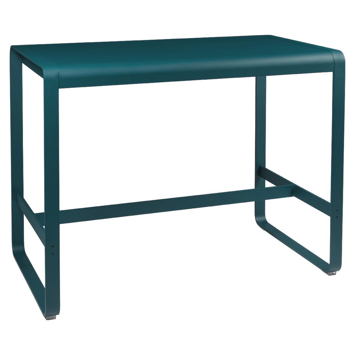 Table haute 80x140cm BELLEVIE Fermob bleu acapulco