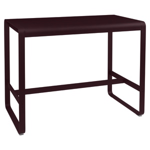 Table haute 80x140cm BELLEVIE Fermob cerise noire