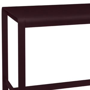 Table haute 80x140cm BELLEVIE Fermob cerise noire