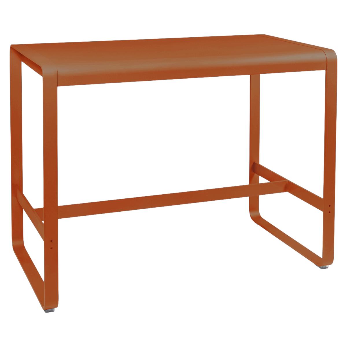 Table haute 80x140cm BELLEVIE Fermob orange confite