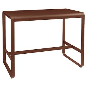 Table haute 80x140cm BELLEVIE Fermob rouge ocre