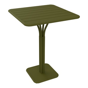 Table haute 80x80 LUXEMBOURG Fermob vert pesto