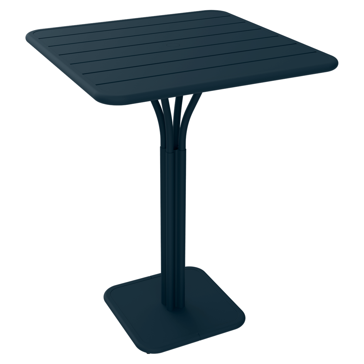 Table haute 80x80cm LUXEMBOURG Fermob bleu abysse