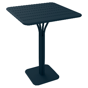 Table haute 80x80cm LUXEMBOURG Fermob bleu abysse