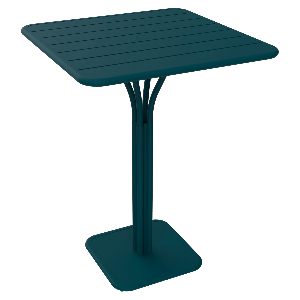 Table haute 80x80cm LUXEMBOURG Fermob bleu acapulco