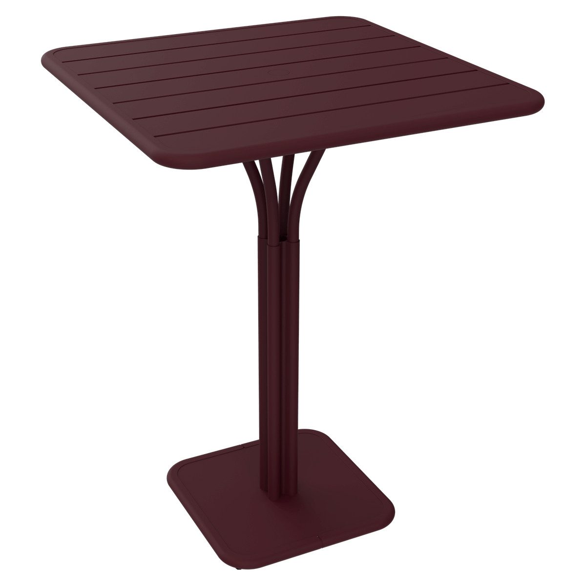 Table haute 80x80cm LUXEMBOURG Fermob cerise noir