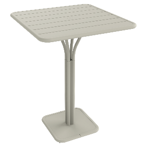 Table haute 80x80cm LUXEMBOURG Fermob gris argile