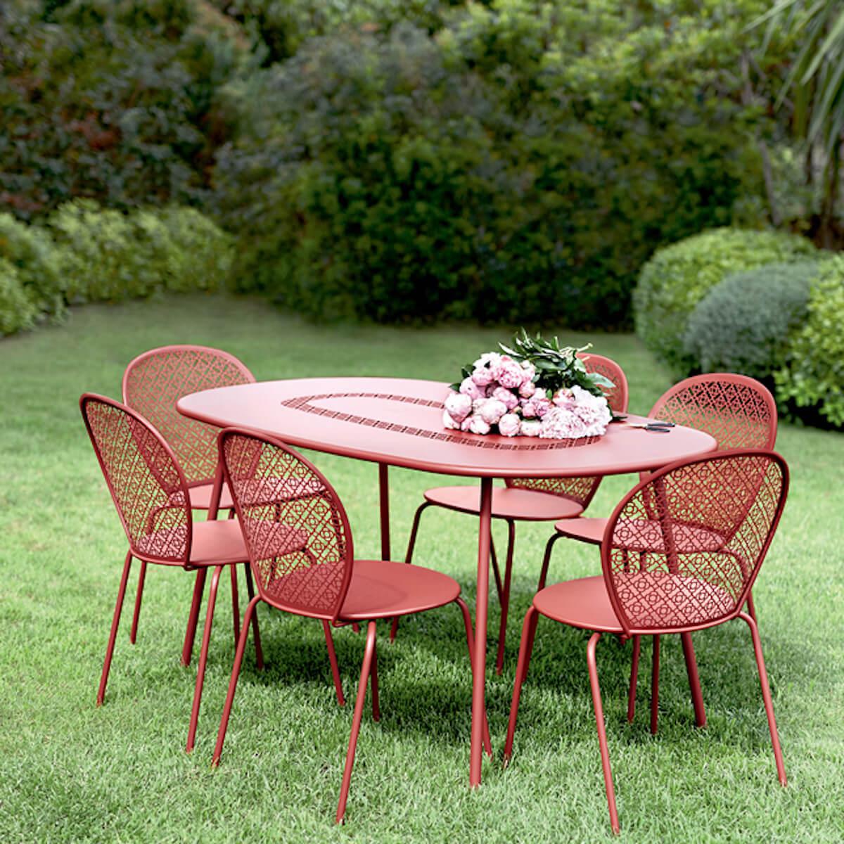 Table LORETTE Fermob 160x90 citron givré