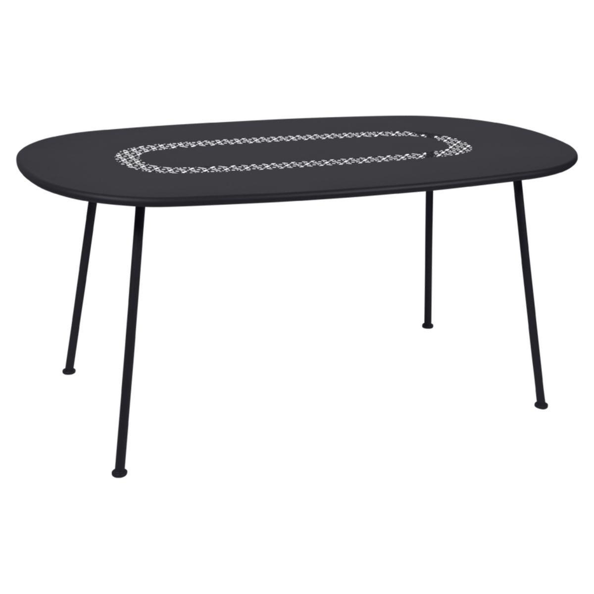 Table LORETTE Fermob 160x90 noir réglisse