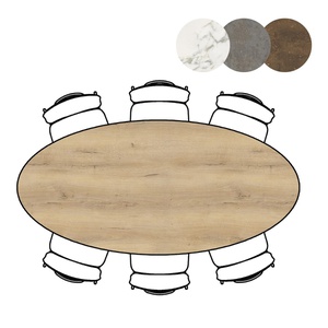 Table MASURA XOOON ELIPSE 220x105x77 Chêne Naturel
