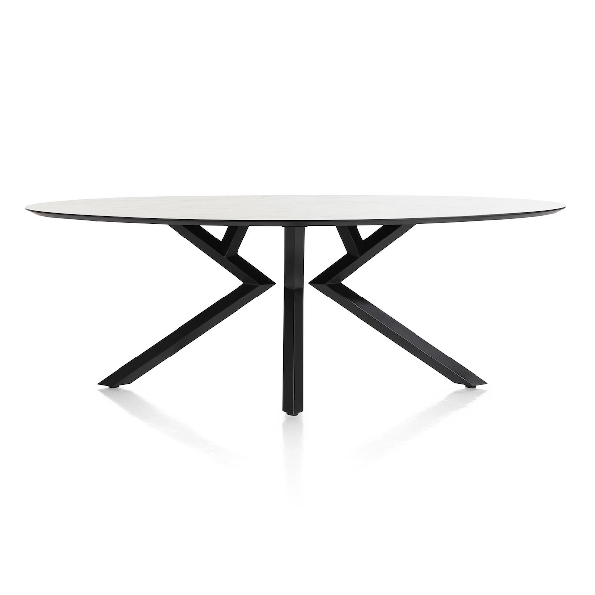 Table MASURA XOOON ELIPSE 220x105x77 Marbre Blanc
