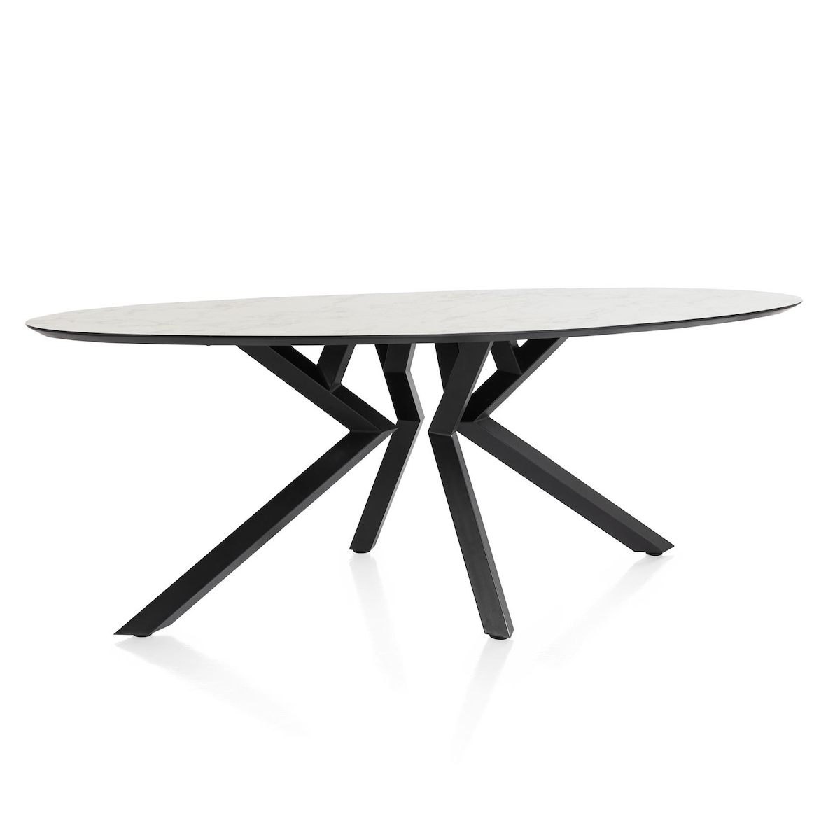 Table MASURA XOOON ELIPSE 220x105x77 Marbre Blanc