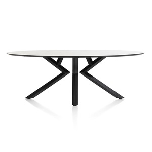 Table MASURA XOOON ELIPSE 220x105x77 Marbre Blanc