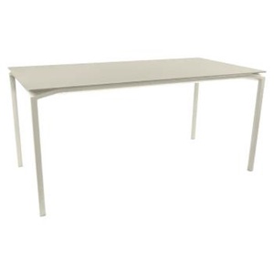 Table mat velouté 160x80cm CALVI Fermob Indoor gris argile