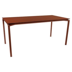 Table mat velouté 160x80cm CALVI Fermob Indoor ocre rouge