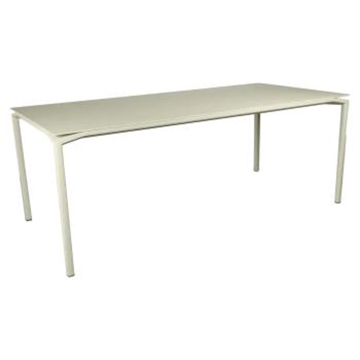 Table mat velouté 195x95cm CALVI Fermob Indoor gris argile